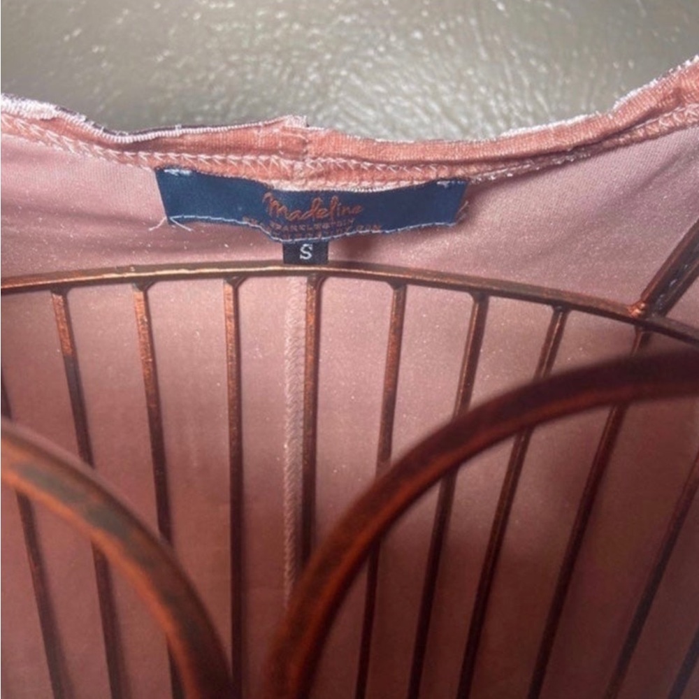 Madeline Velvet Mini Dress in Shimmering Pink - Picture 7 of 8